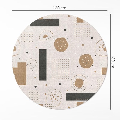 Covor rotund din vinil Compoziție abstractă model artistic boho