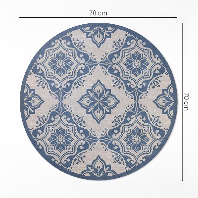 Covor rotund din vinil Plăci portugheze model vintage delicat