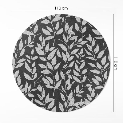 Covor rotund din vinil Crenguțe luminoase delicate, contrast, boho