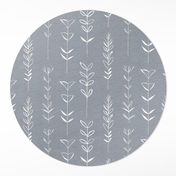 Covor rotund din vinil Plante minimaliste subtile în stil boho