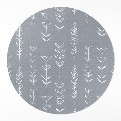 Covor rotund din vinil Plante minimaliste subtile în stil boho