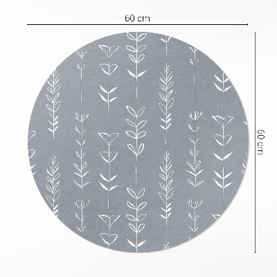 Covor rotund din vinil Plante minimaliste subtile în stil boho