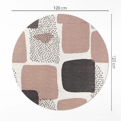 Covor rotund din vinil Compoziție abstractă de pete în stil boho