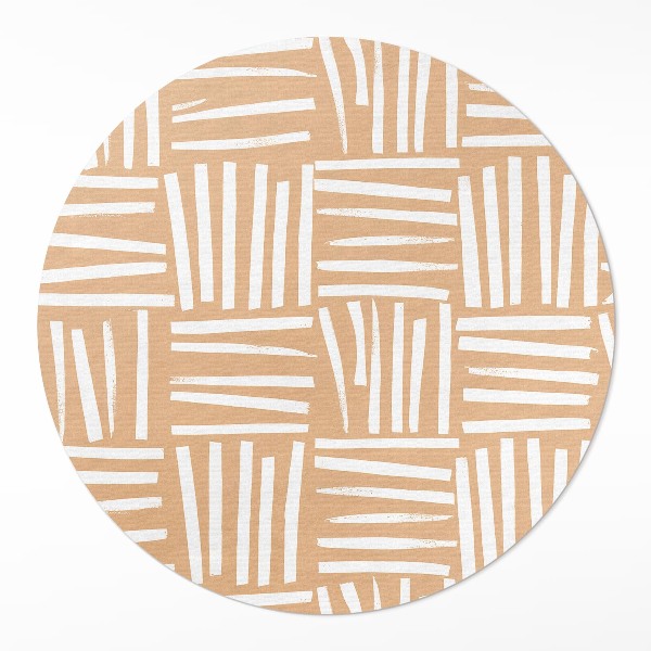 Covor rotund din vinil Model boho abstract minimalist