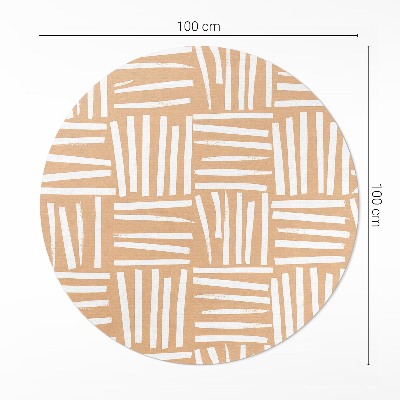 Covor rotund din vinil Model boho abstract minimalist