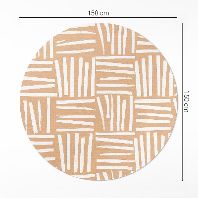 Covor rotund din vinil Model boho abstract minimalist