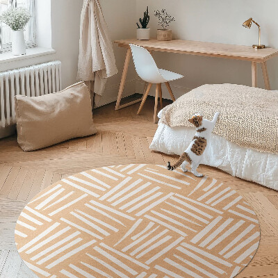 Covor rotund din vinil Model boho abstract minimalist