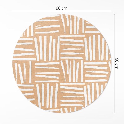 Covor rotund din vinil Model boho abstract minimalist
