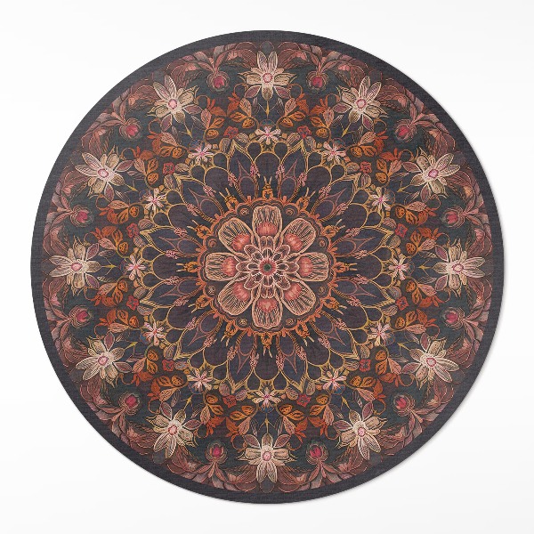 Covor rotund din vinil Decorațiuni cu model oriental cu motive vegetale