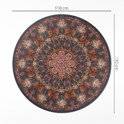 Covor rotund din vinil Decorațiuni cu model oriental cu motive vegetale