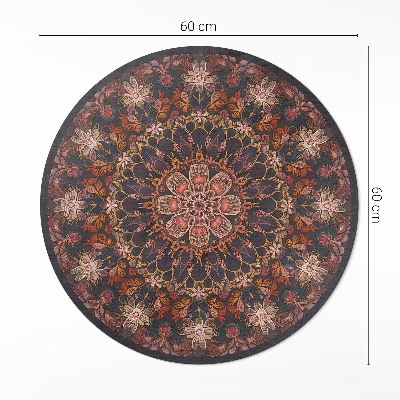 Covor rotund din vinil Decorațiuni cu model oriental cu motive vegetale