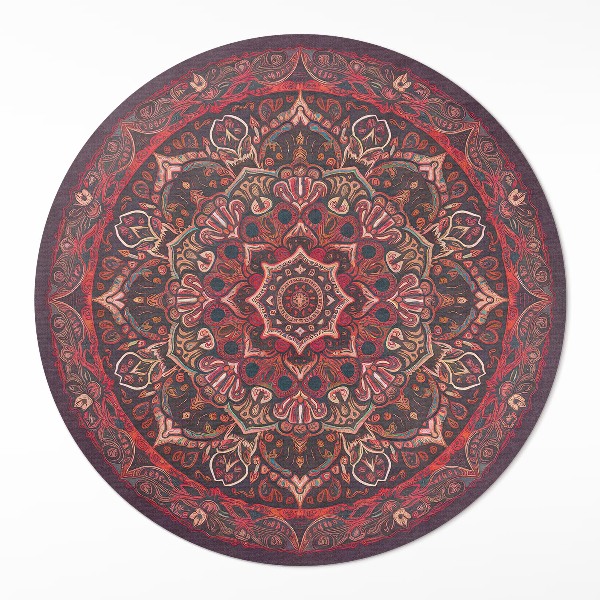 Covor rotund din vinil Mandala decorativă în stil persan