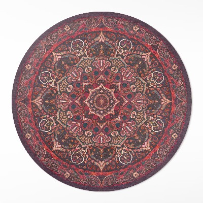 Covor rotund din vinil Mandala decorativă în stil persan