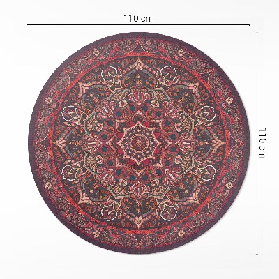 Covor rotund din vinil Mandala decorativă în stil persan
