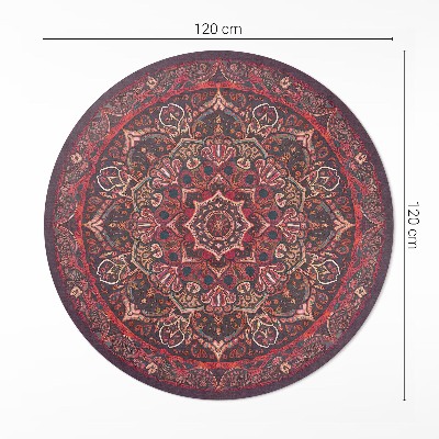Covor rotund din vinil Mandala decorativă în stil persan