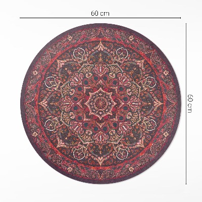Covor rotund din vinil Mandala decorativă în stil persan