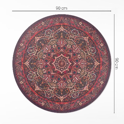 Covor rotund din vinil Mandala decorativă în stil persan