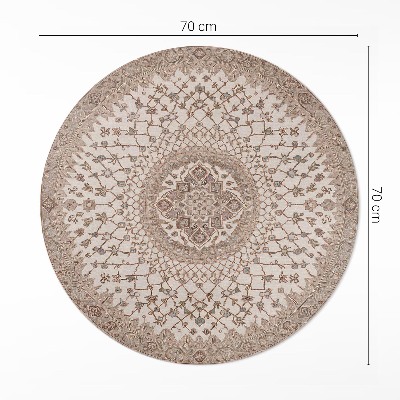 Covor rotund din vinil Mandala ornamentală vintage în stil vechi