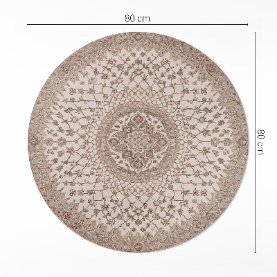 Covor rotund din vinil Mandala ornamentală vintage în stil vechi