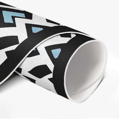 Covor rotund din vinil Model geometric abstract în stil indian