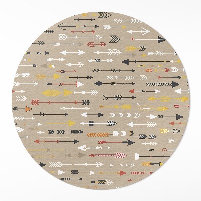 Covor rotund din vinil Săgeți indiene model boho pastel