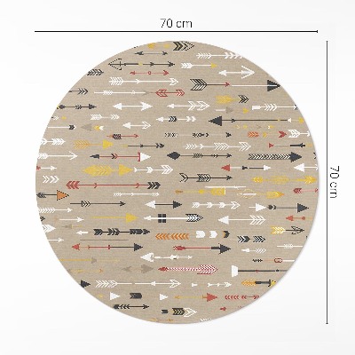 Covor rotund din vinil Săgeți indiene model boho pastel