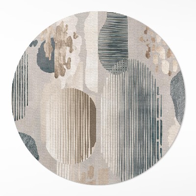 Covor rotund din vinil Pete abstracte în stil boho vintage