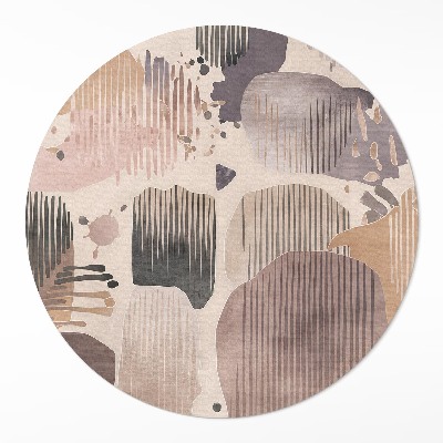 Covor rotund din vinil Forme abstracte aerodinamice în stil boho