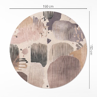 Covor rotund din vinil Forme abstracte aerodinamice în stil boho