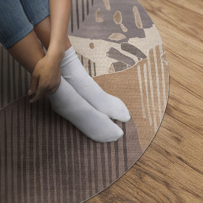 Covor rotund din vinil Forme abstracte aerodinamice în stil boho