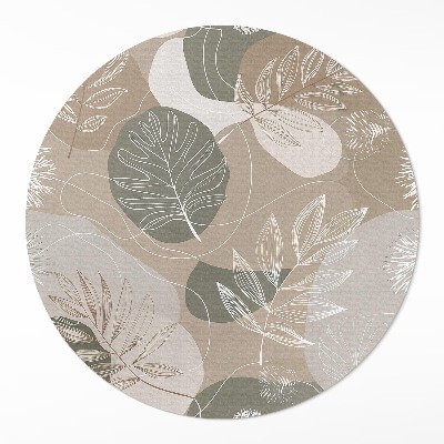 Covor rotund din vinil Frunze liniare boho