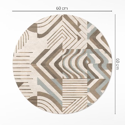 Covor rotund din vinil Abstracție de linii și forme neregulate