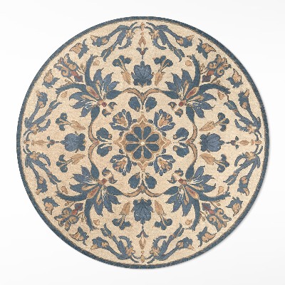 Covor rotund din vinil Ornament în stil rococo mandala vintage