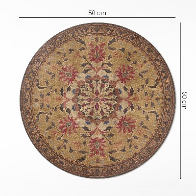 Covor rotund din vinil Motive florale subtile