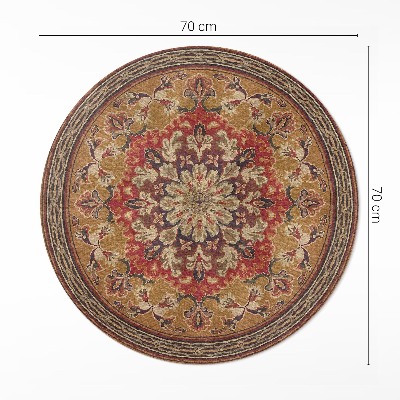 Covor rotund din vinil Motive florale antice