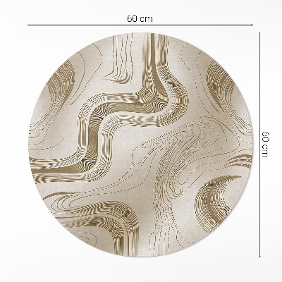 Covor rotund din vinil Inspirație boho în culori pământii