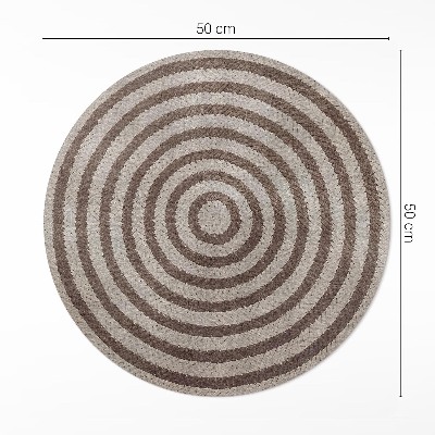 Covor rotund din vinil Imitație de șnur împletit