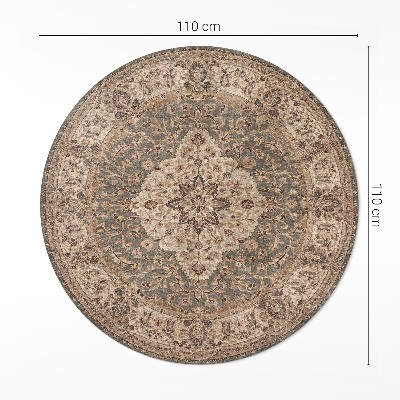 Covor rotund din vinil Ornamente persane în culori subtile
