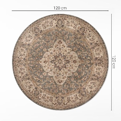Covor rotund din vinil Ornamente persane în culori subtile