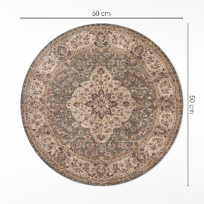 Covor rotund din vinil Ornamente persane în culori subtile