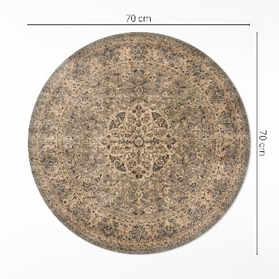 Covor rotund din vinil Armonie de culori pământii