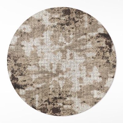 Covor rotund din vinil Pete vintage maro