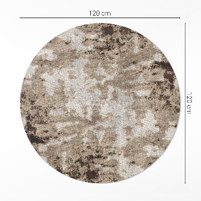 Covor rotund din vinil Pete vintage maro
