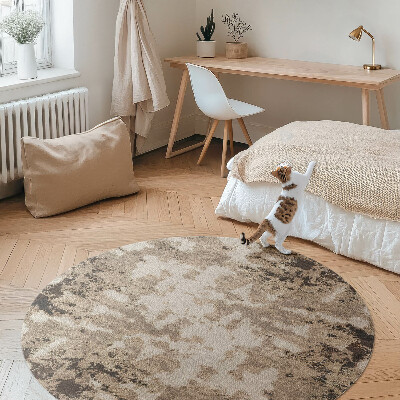 Covor rotund din vinil Pete vintage maro