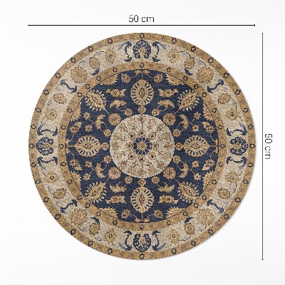 Covor rotund din vinil Mandale geometrice în spiritul aztecilor