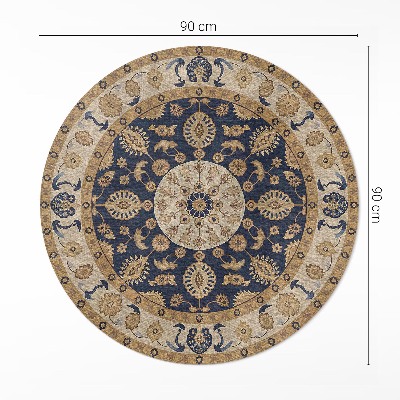 Covor rotund din vinil Mandale geometrice în spiritul aztecilor