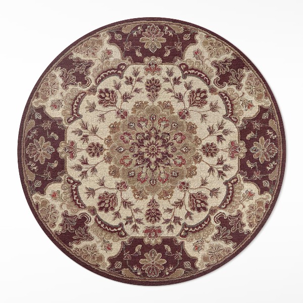 Covor rotund din vinil Compoziție florală vintage