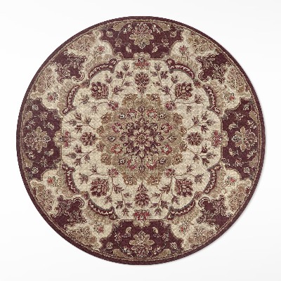 Covor rotund din vinil Compoziție florală vintage
