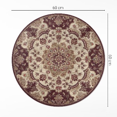 Covor rotund din vinil Compoziție florală vintage