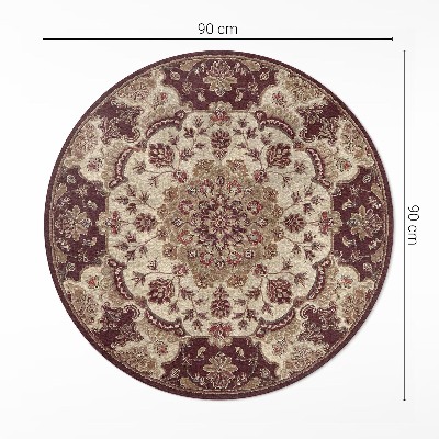 Covor rotund din vinil Compoziție florală vintage